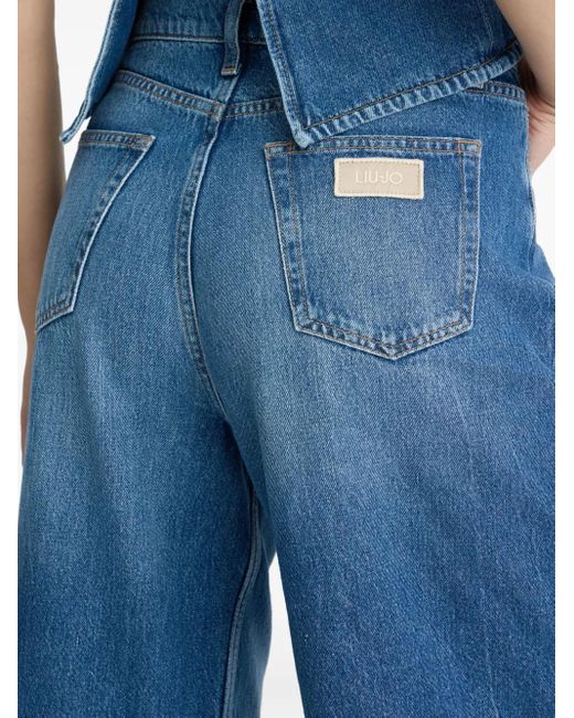 Liu Jo Blue Low-Rise Baggy Jeans