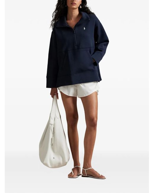 Polo Ralph Lauren Blue Long-Sleeve Zip-Fastening Sweatshirt