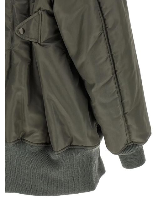 Junya Watanabe Gray Maxi Bomber Jacket