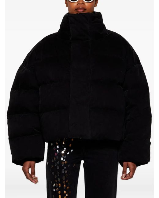 Entire studios Black Cropped Puffer Jacket