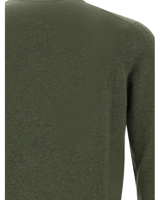 Kangra Green Ribbed Crew-Neck Sweater for men
