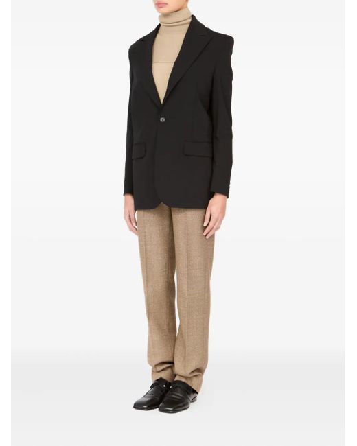 MM6 by Maison Martin Margiela Black Single-Button Tailored Blazer