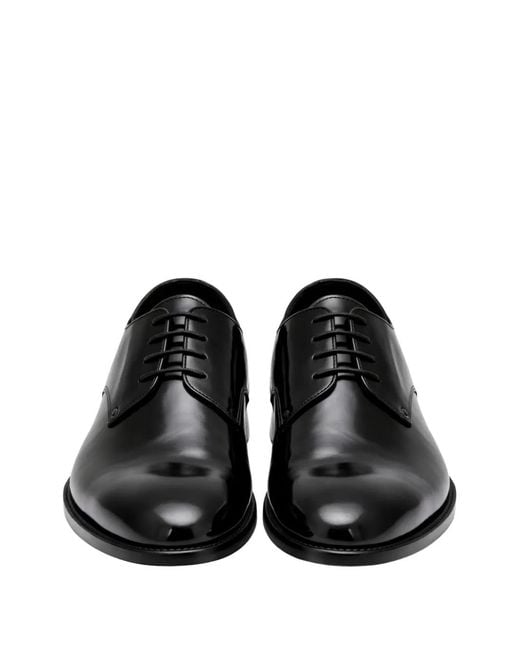 Franzese Collection Black Principe Di Savoia Berby Shoes for men