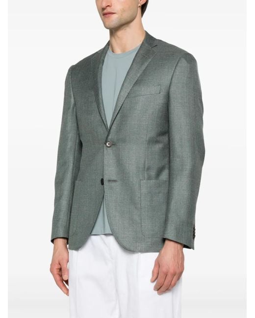 Corneliani Green Single-Breasted Blazer for men