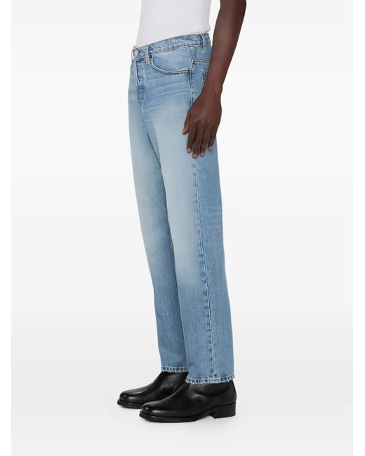FRAME Blue Button-Fly Jeans for men