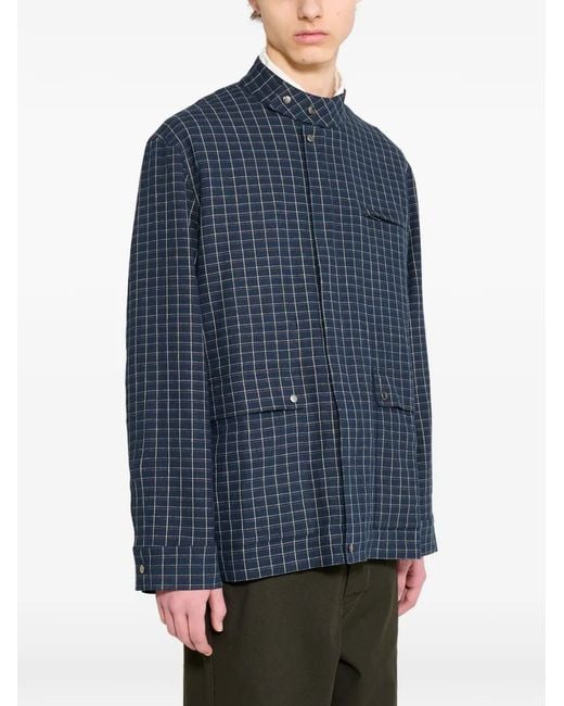 Wales Bonner Blue Veste Vision Field À Carreaux for men