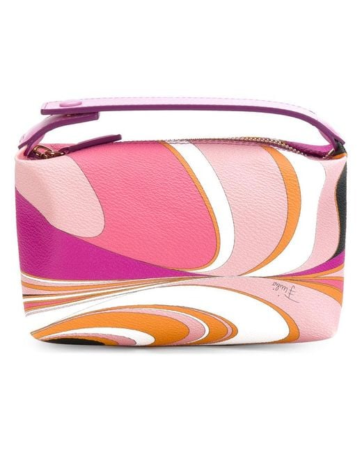 Emilio Pucci Pink Printed Toiletry Bag