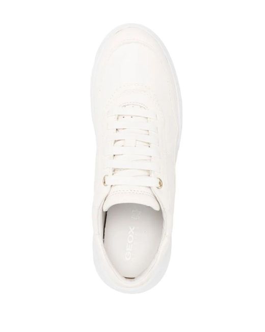 Geox White Fluctis Low-Top Sneakers