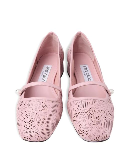 Jimmy Choo Pink Elisa Ballerina Ballet Flats