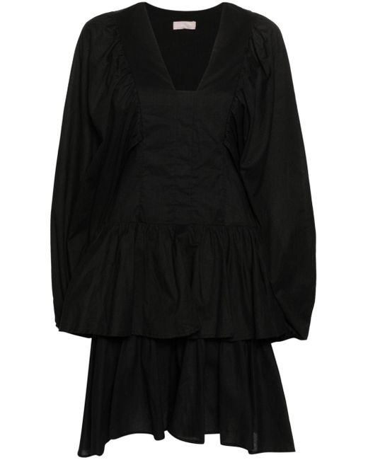 Liu Jo Black Cotton Mini Dress