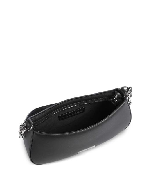 Karl Lagerfeld Black Sac Porté Épaule Ikon À Logo