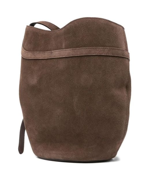 Liffner Brown Suede Bucket Bag