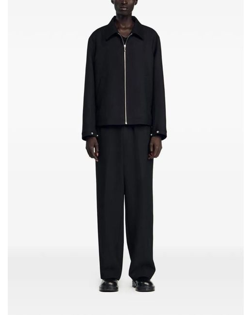 Sandro Black Zip-Up Jacket for men