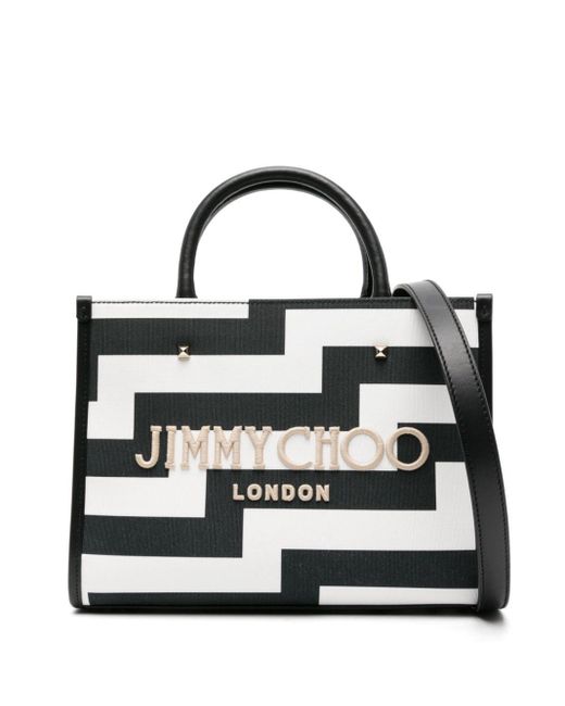Jimmy Choo Black Small Avenue Tote Bag