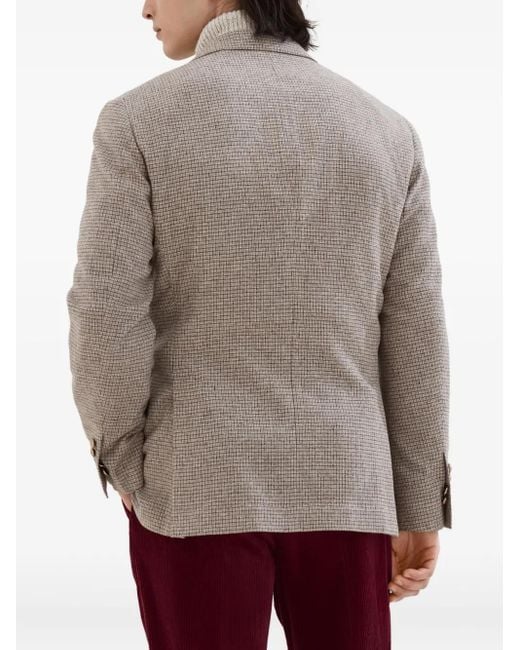 Brunello Cucinelli Flannel Blazer in het Brown voor heren