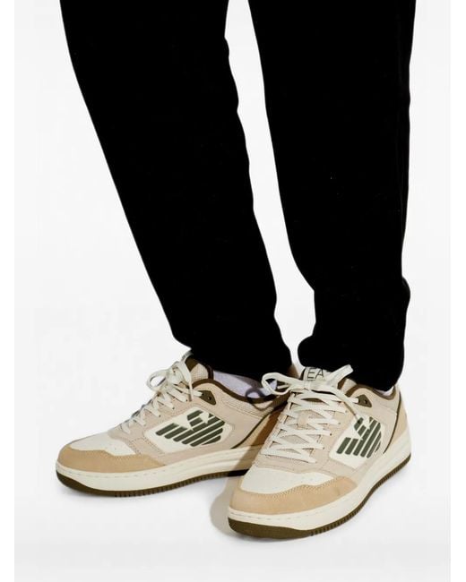 Baskets À Patch Logo EA7 pour homme en coloris White