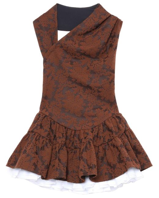 Robe À Design Superposé ShuShu/Tong en coloris Brown
