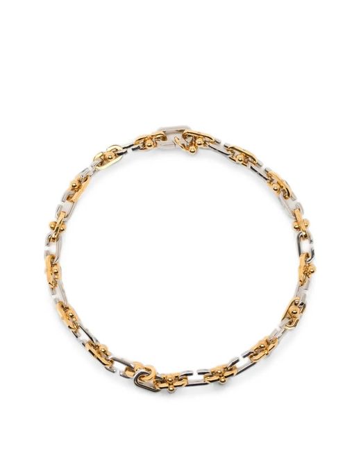Casablanca Metallic C Link Ball Necklace for men