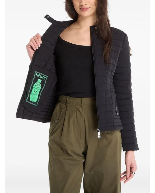 Guess Black Quilted Zip Jacket