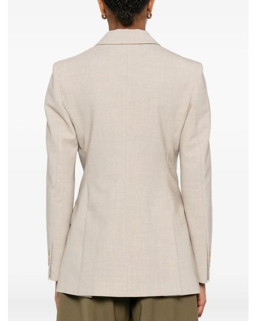P.A.R.O.S.H. White Double-Breasted Wool Blazer