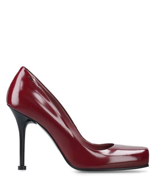 Premiata Pink Square-Toe Heeled Pumps