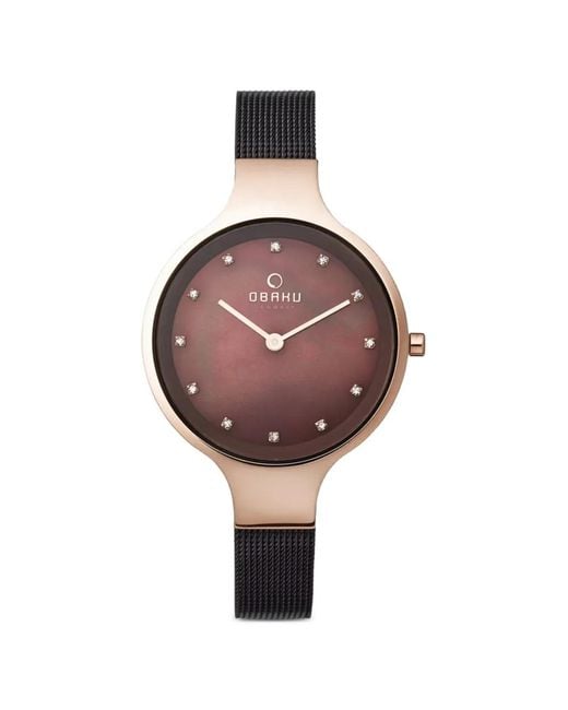 Obaku Brown Classic Mesh 32Mm Watch
