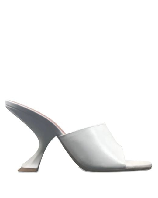 AMINA MUADDI White 90Mm Lupita Sculpted-Heel Sandals