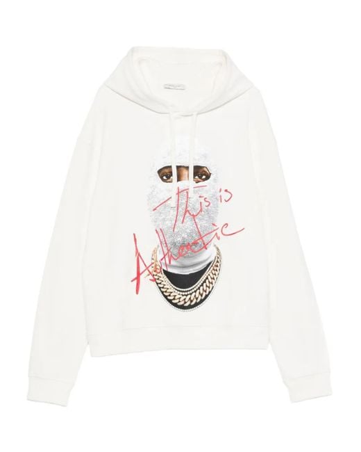 Ih Nom Uh Nit White Graphic-Print Hoodie for men