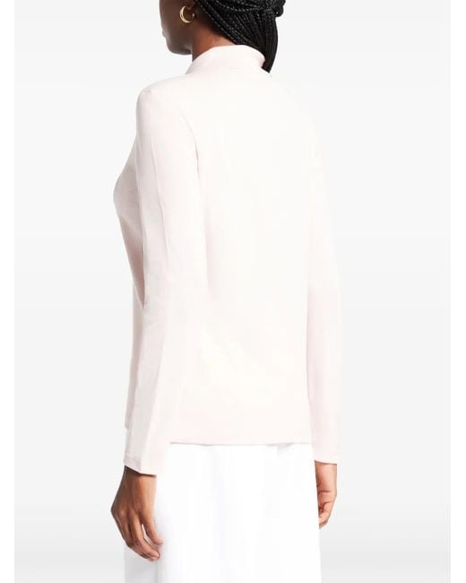 Lacoste White Piqué Stretch Polo Top