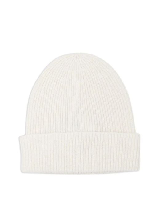 Kangra リブニット カシミアビーニー White