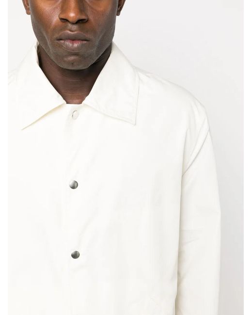 Jil Sander White Logo Cotton Jacket for men