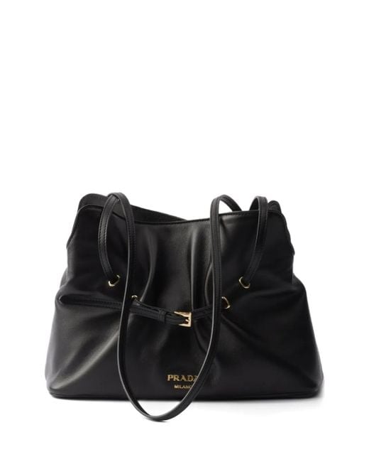 Prada Black Kleine Dada Tote Bag Aus Leder