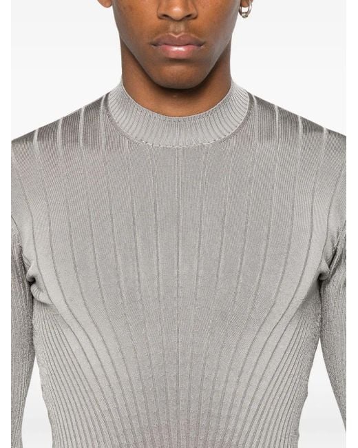 Maglione A Collo Alto di Mugler in Gray da Uomo