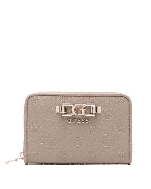 Guess Gray Debossed-Monogram Wallet