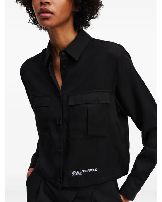 Blusa Utility di Karl Lagerfeld in Black