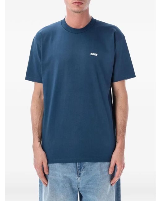 Obey Blue Watching T-Shirt for men