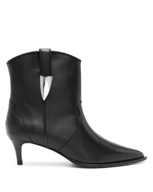 IRO Black 60mm Leather Ankle Boots