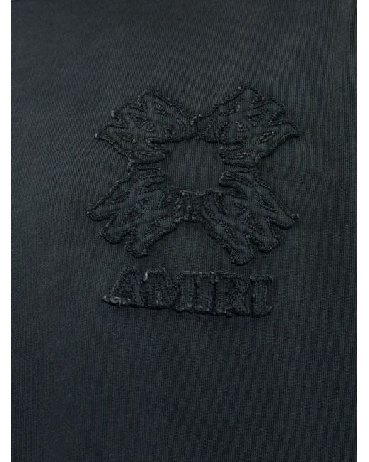 Amiri Black Logo-Embroidered Short-Sleeve T-Shirt for men