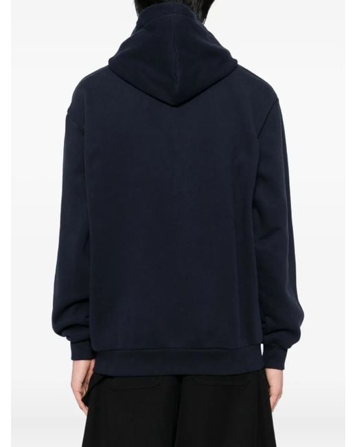 Chocoolate Blue Logo-Embroidered Hoodie for men