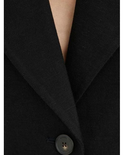 Herskind Black Single-breasted Cropped Blazer