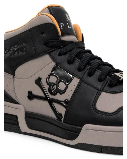 Philipp Plein Black Notorius High-Top Sneakers