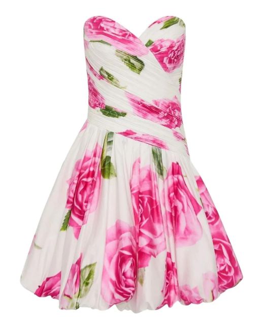 Vestido corto Olea floral palabra de honor Aje. de color Pink