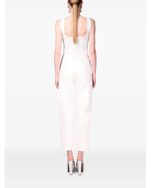 Area White Ring-Detail Tank Top