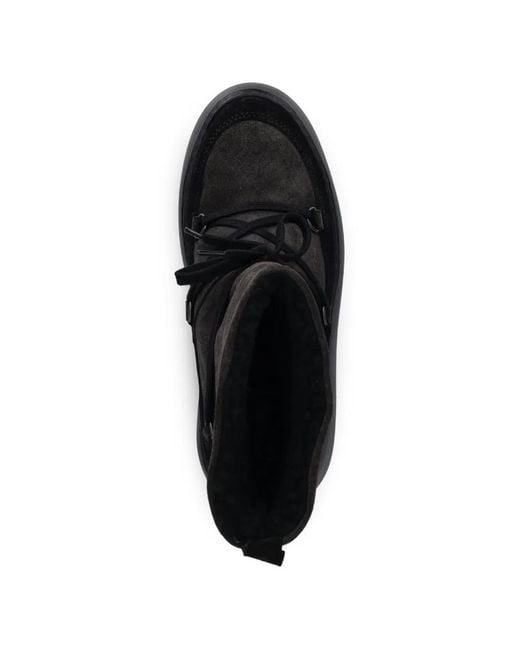 Fly London Black Lace-Up Platform Boots