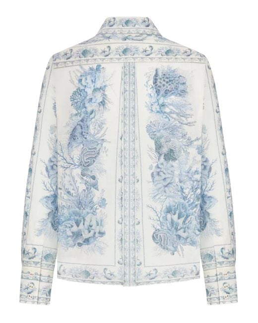Zimmermann Blue Wanderlust Blouse