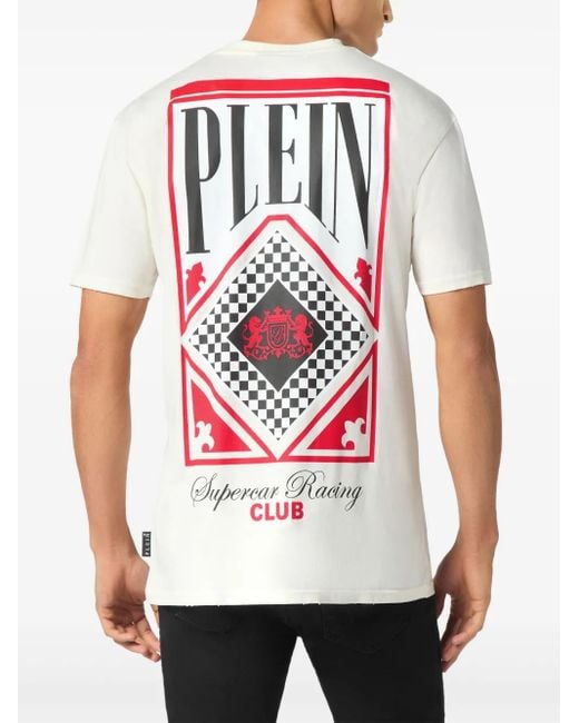 Philipp Plein White Racing Club T-Shirt for men