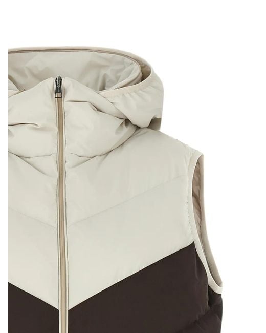 Kiton White Gesteppte Weste