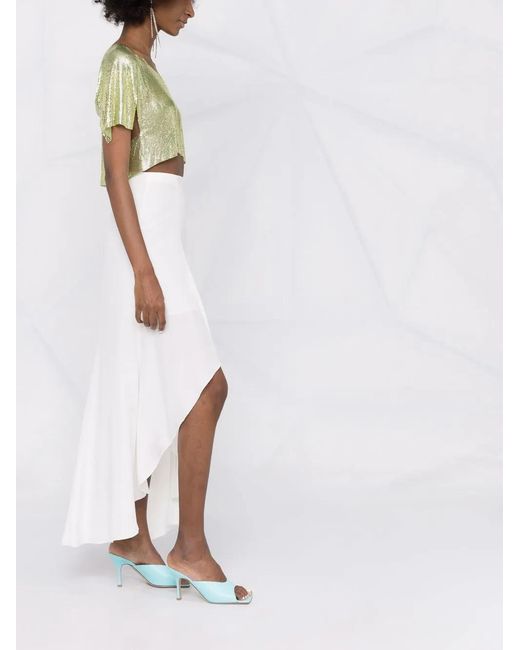 Patrizia Pepe White Asymmetric Long Skirt
