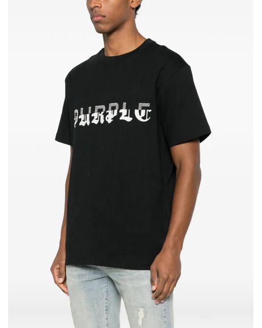 Purple Brand Black Short-Sleeve T-Shirt for men