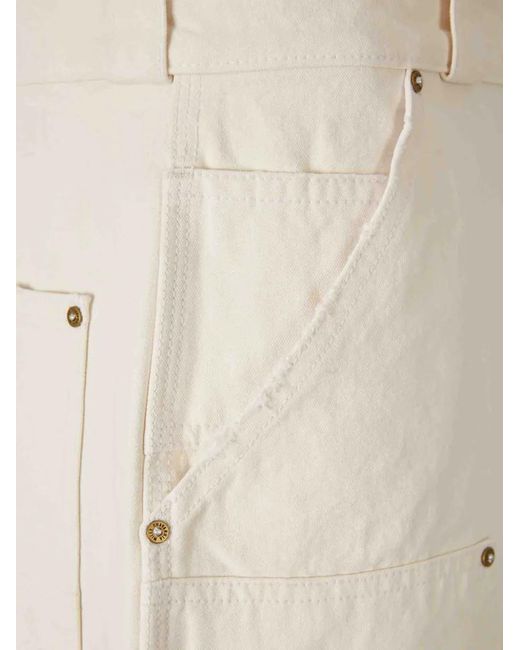 Willy Chavarria White Multi-Pockets Shorts for men